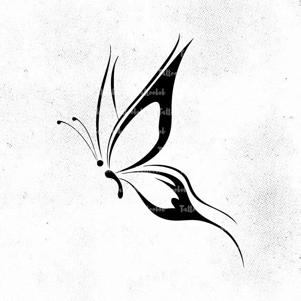 semicolon butterfly tattoo idea design drawing stencil png