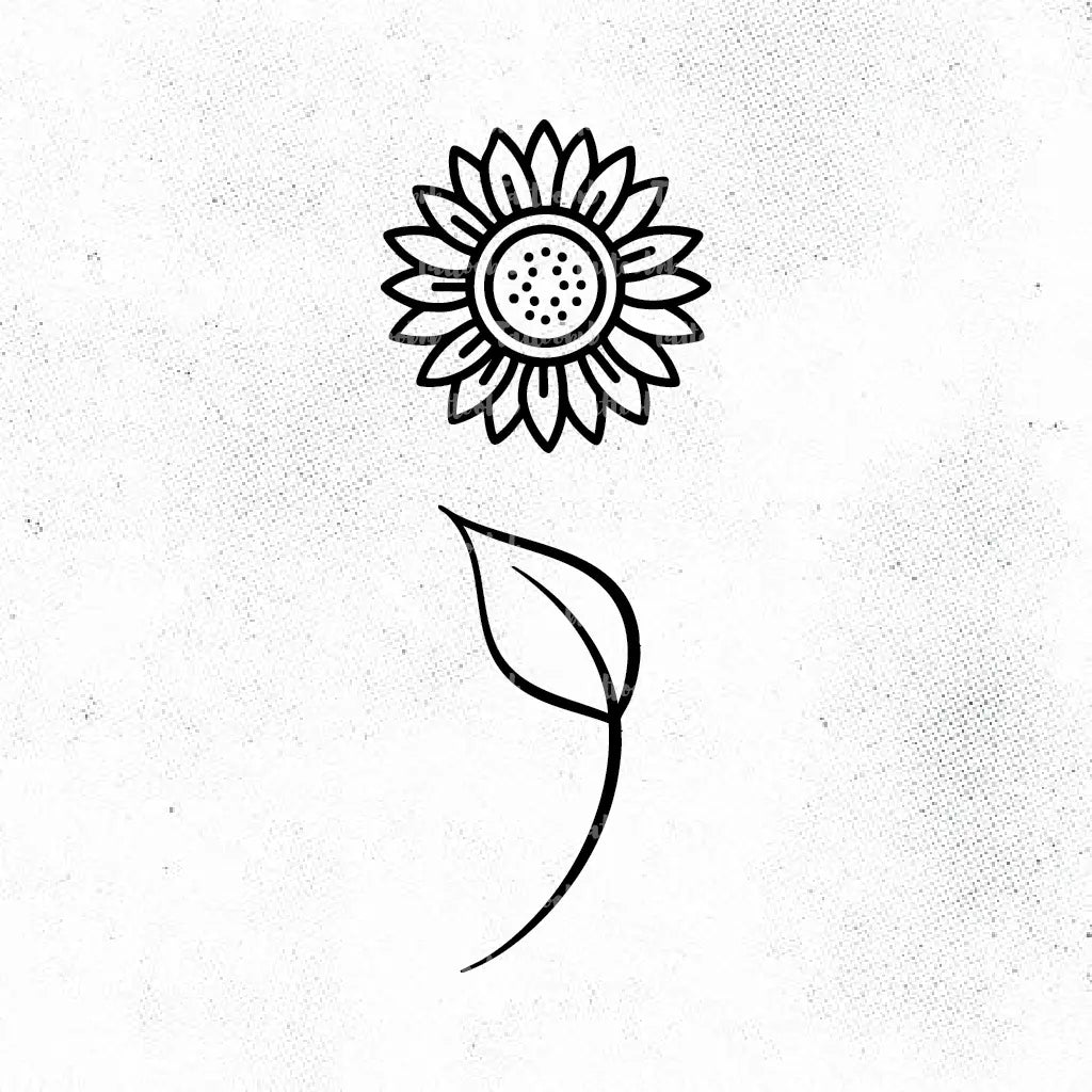 sunflower semicolon tattoo idea design drawing stencil png