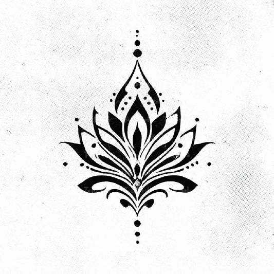 tribal lotus flower tattoo idea design drawing stencil png