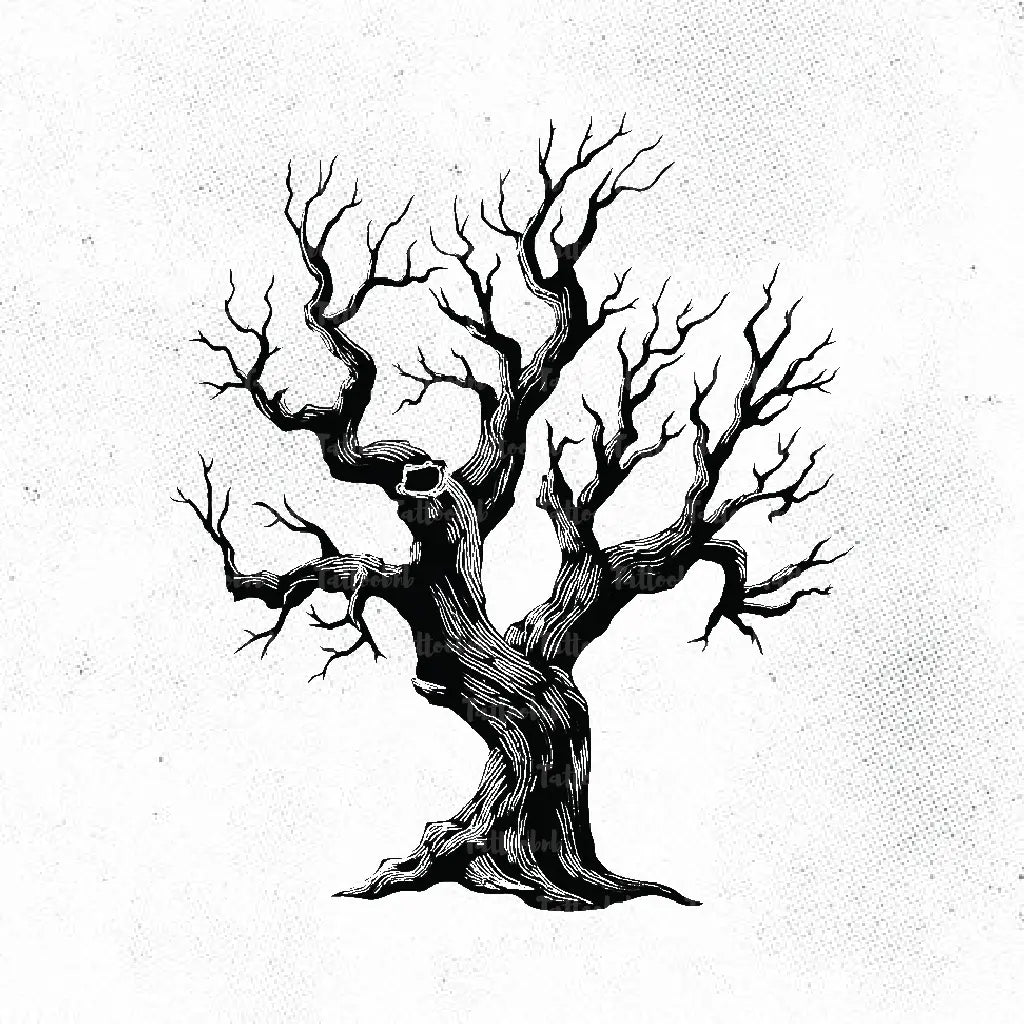 poison oak tree tattoo idea design drawing stencil png