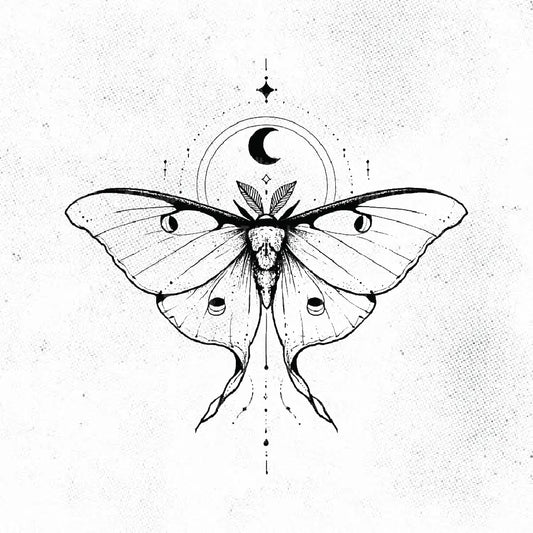 black luna moth tattoo idea design drawing stencil png