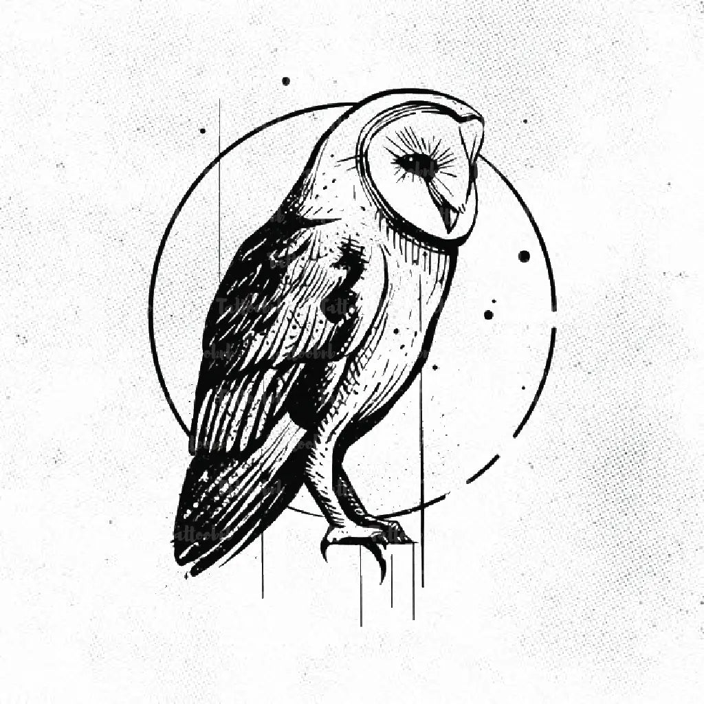 barn owl tattoo idea design drawing stencil png
