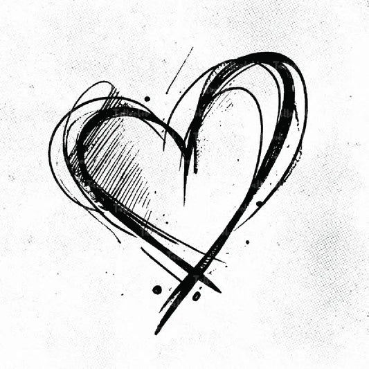 sketchy heart tattoo idea design drawing stencil png