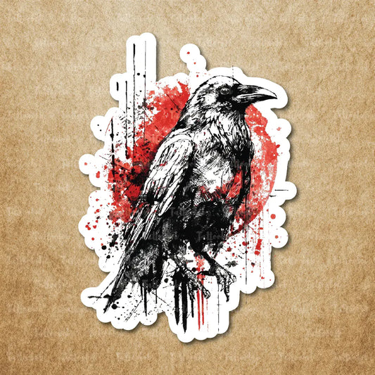 trash polka raven temporary tattoo sticker idea design