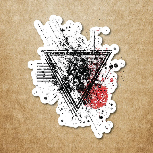 trash polka geometric temporary tattoo sticker idea design
