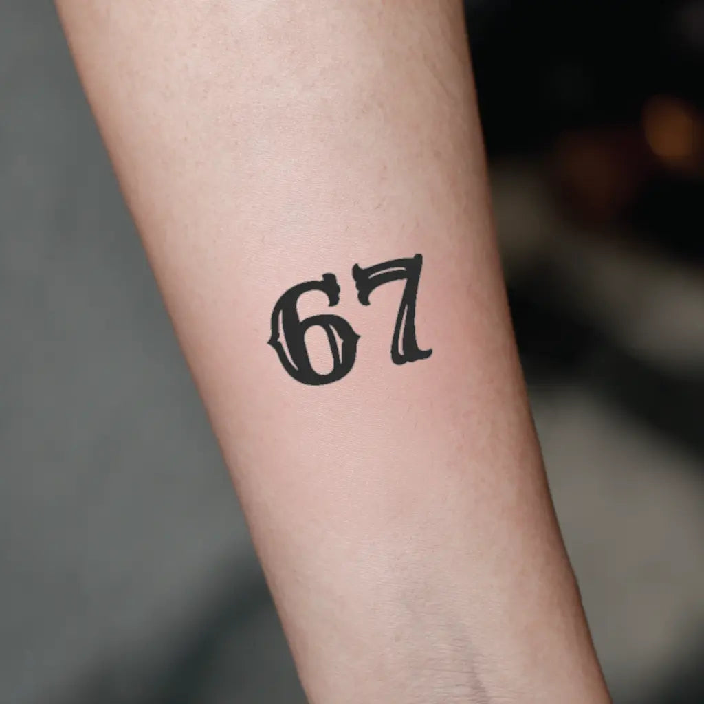67 tattoo six seven temporary tattoo
