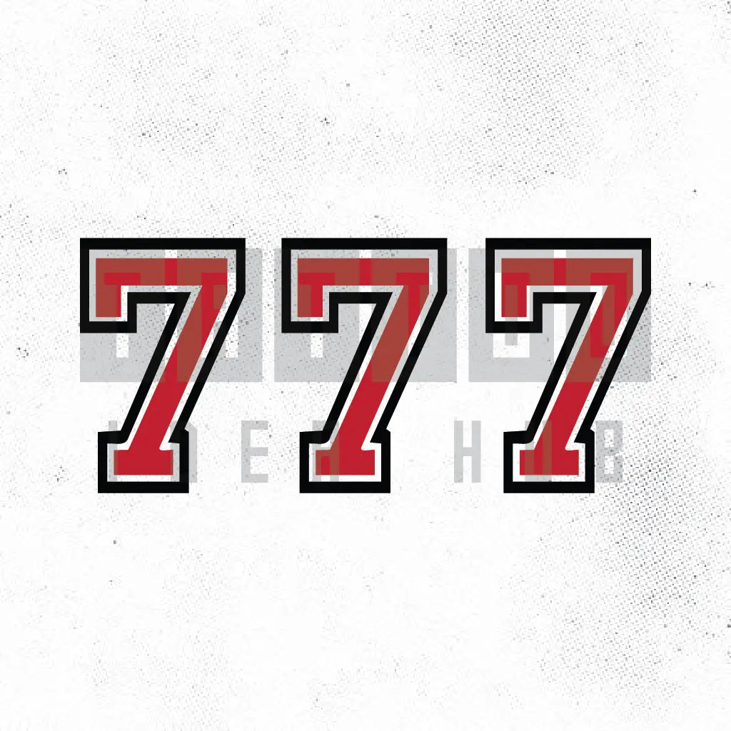 red 777 tattoo idea design stencil png