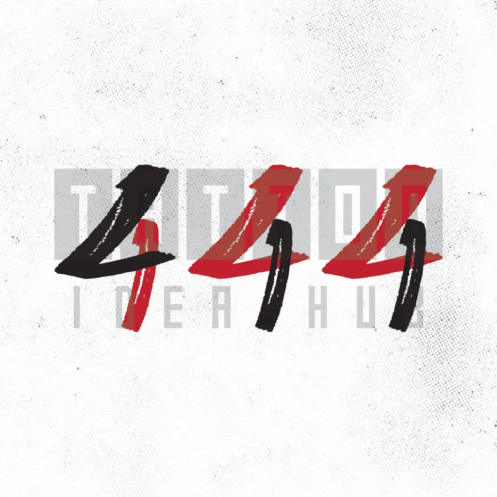 444 777 tattoo idea design stencil png