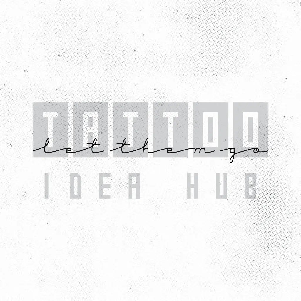 let them go cursive tattoo idea design stencil png