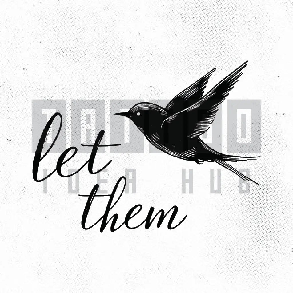 let them with bird tattoo idea design stencil png