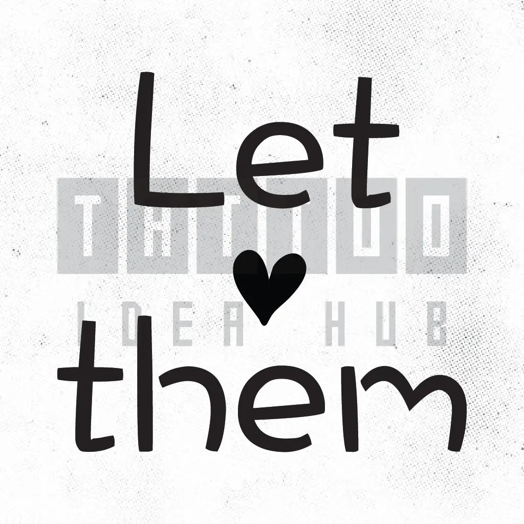 let them with heart tattoo idea design stencil png