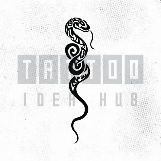 tribal snake tattoo idea design stencil png