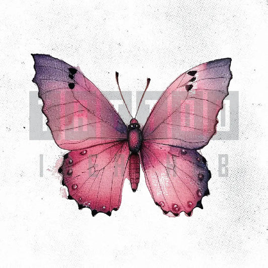 pink butterfly tattoo idea design stencil png