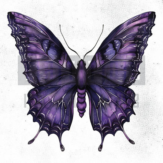 purple butterfly tattoo idea design stencil png