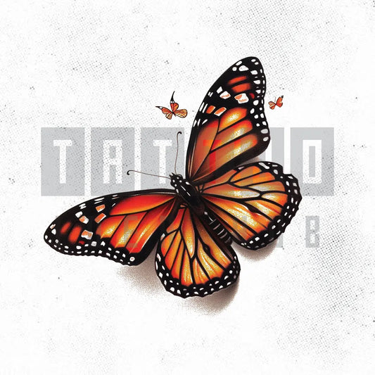 realistic butterfly tattoo idea design stencil png