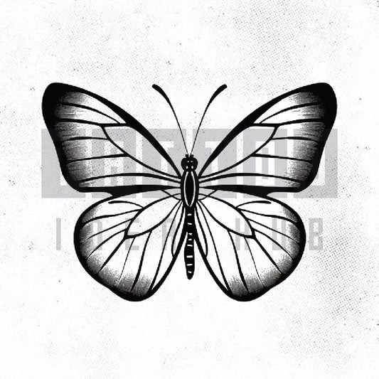 simple butterfly tattoo idea design stencil png