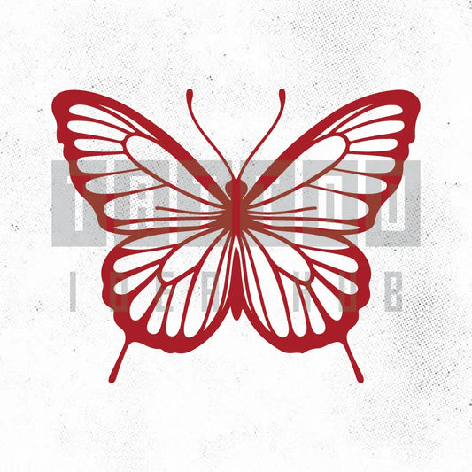 red butterfly tattoo idea design stencil png
