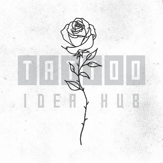 rose outline tattoo idea design stencil png