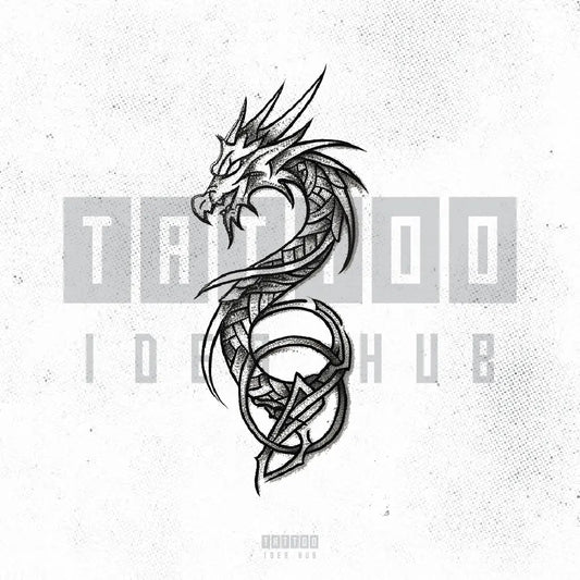 celtic dragon tattoo idea design stencil png