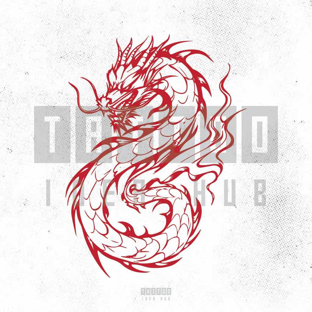 red dragon tattoo idea design stencil png
