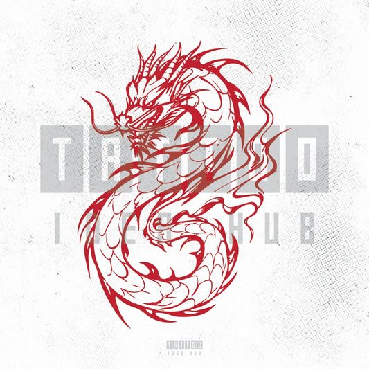 red dragon tattoo idea design stencil png