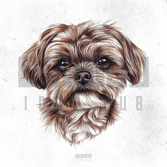 shih tzu dog tattoo idea design stencil png