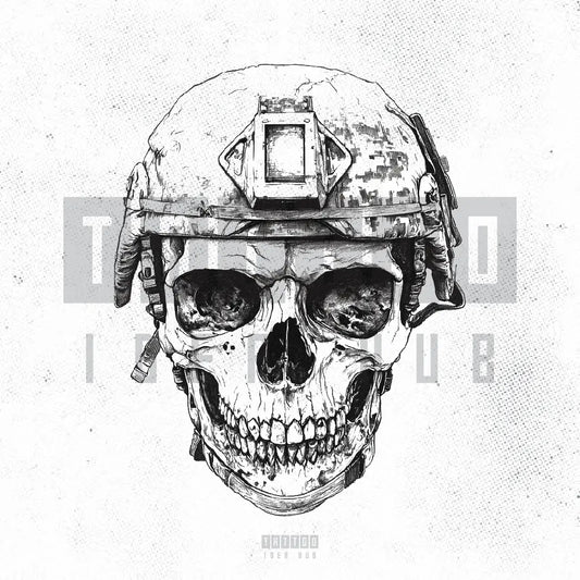 military skull tattoo idea design stencil png