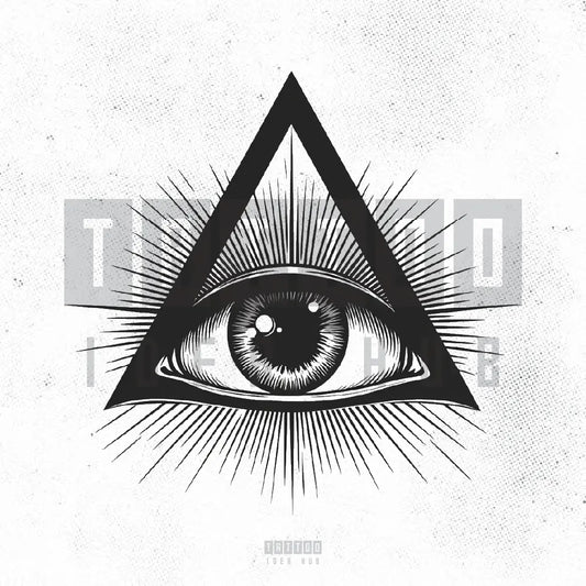 all seeing third eye tattoo idea design stencil png