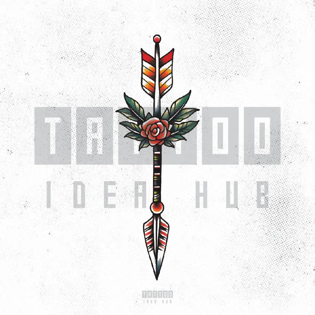 simple traditional arrow tattoo idea design stencil png