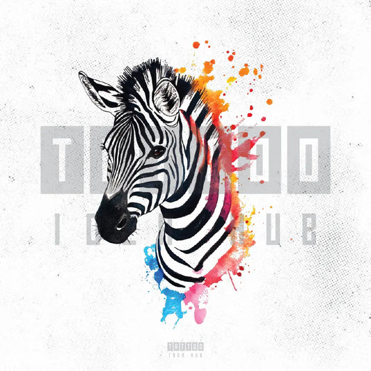 watercolor zebra tattoo idea design stencil png