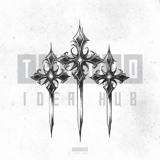 viking 3 cross tattoo idea design stencil png