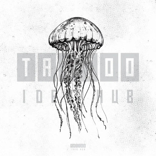 realistic jellyfish tattoo idea design stencil png
