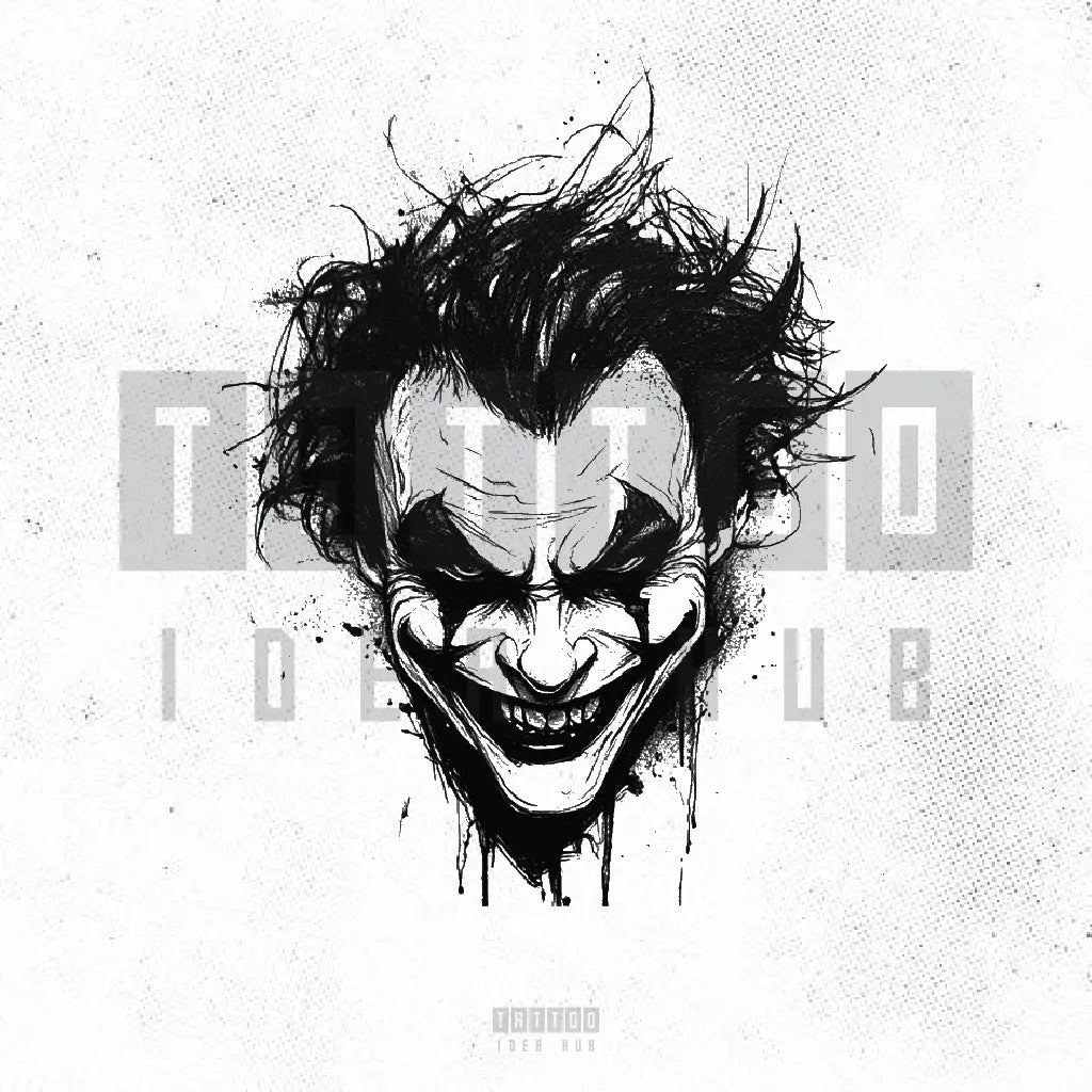 gangster joker hand tattoo idea design drawing stencil png