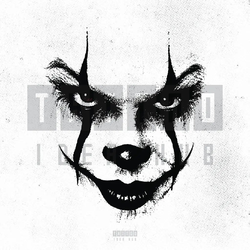 simple joker tattoo idea design drawing stencil png