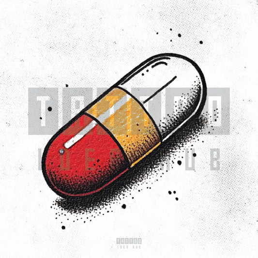 color pill tattoo idea design drawing stencil png