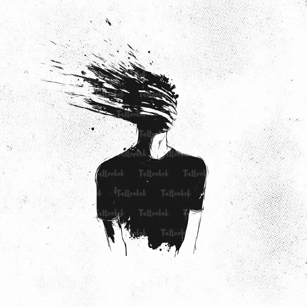 depression panic attack anxiety tattoo idea design drawing stencil png
