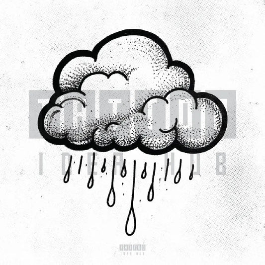 dotted rainy cloud tattoo idea design drawing stencil png