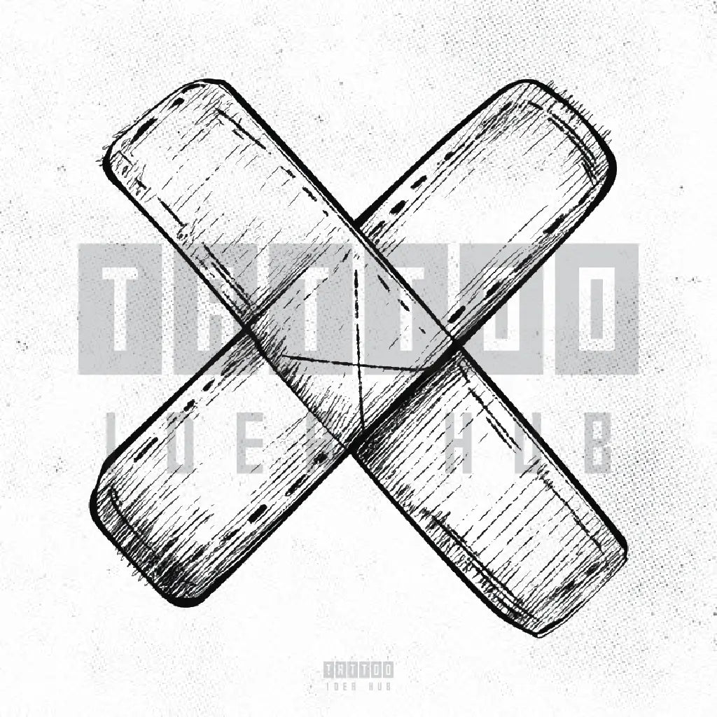 cross bandage tattoo idea design drawing stencil png