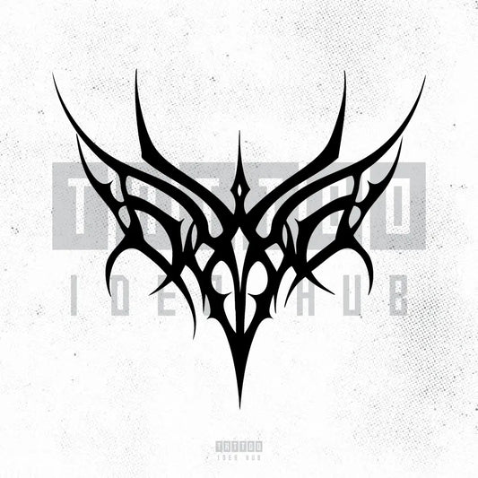 simple cybersigilism throat tattoo idea design drawing stencil png