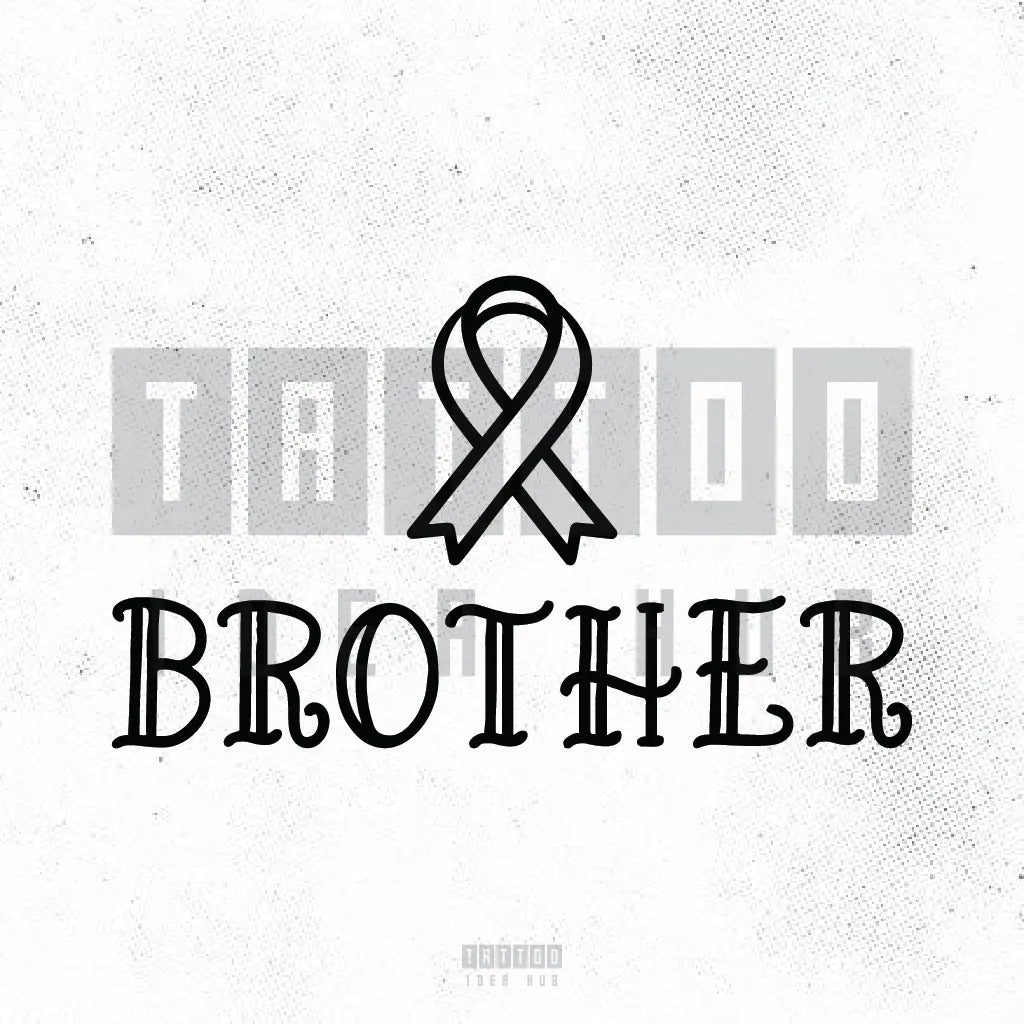 rip brother ribbon tattoo idea design drawing stencil png