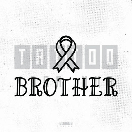 rip brother ribbon tattoo idea design drawing stencil png