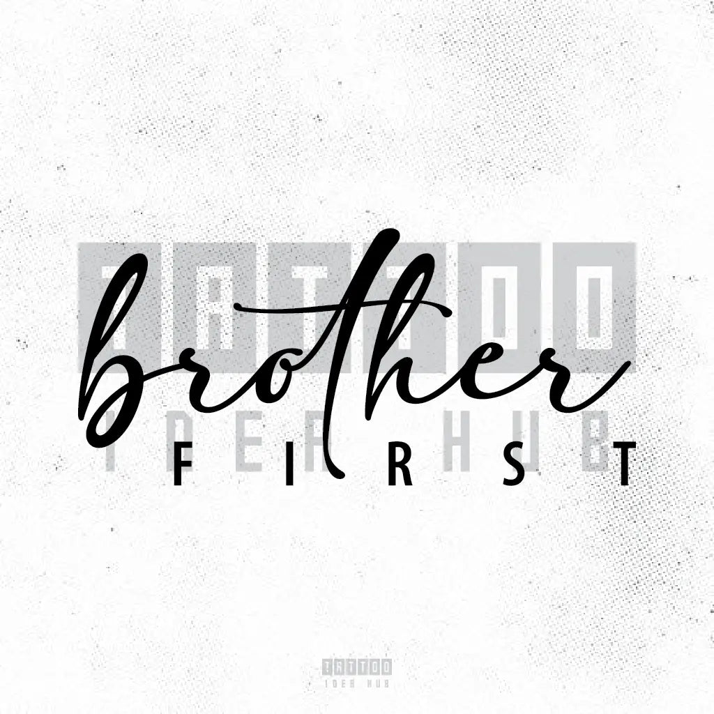 brother first tattoo idea design drawing stencil png