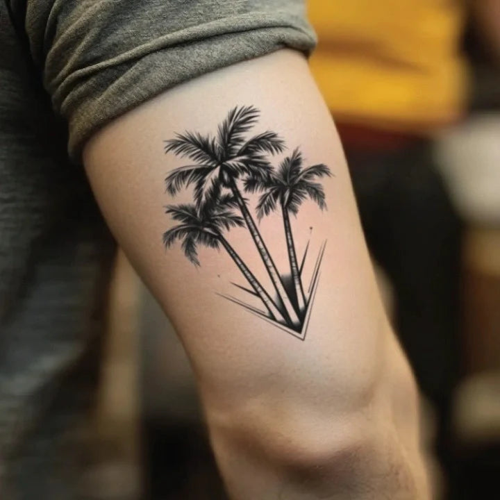 palm plant tattoo Palm Tree Men Temporary Tattoo