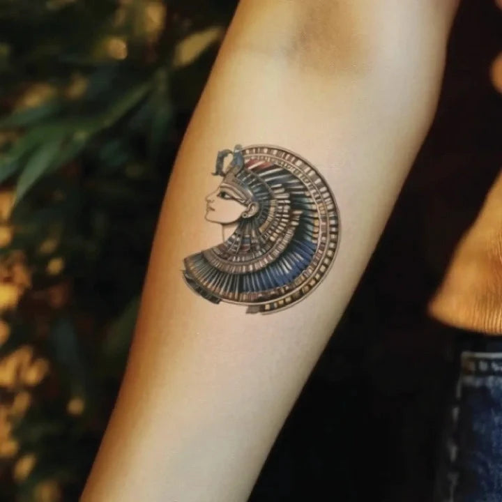 ancient egyptian forearm temporary tattoo idea design