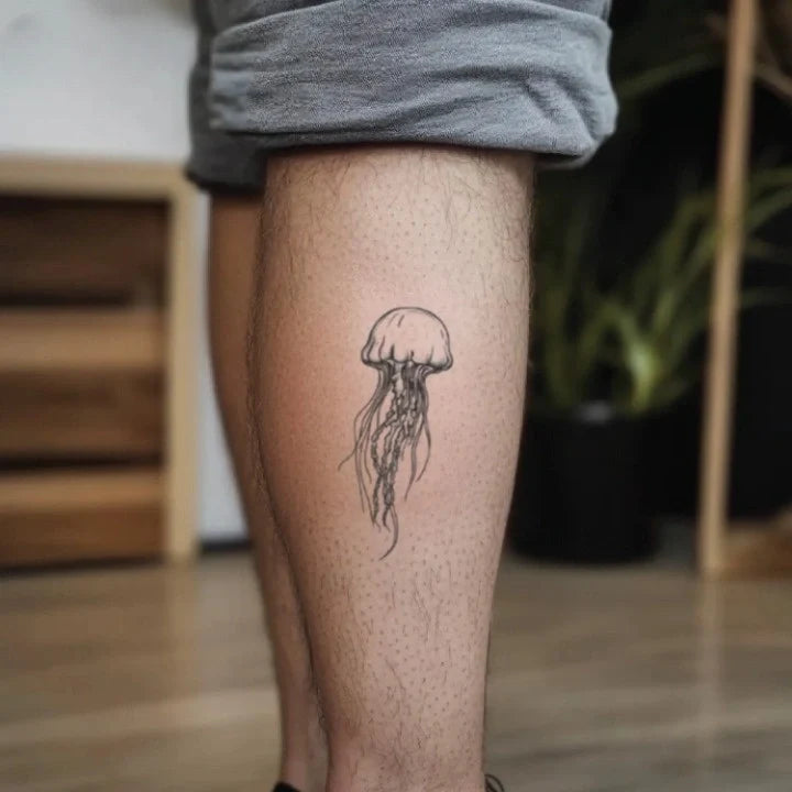 box jellyfish leg temporary tattoo idea design