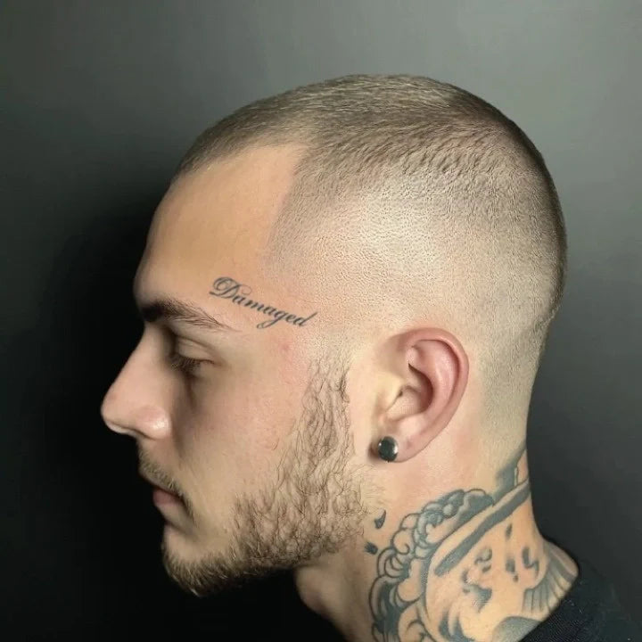 joker damaged face temporary tattoo idea design