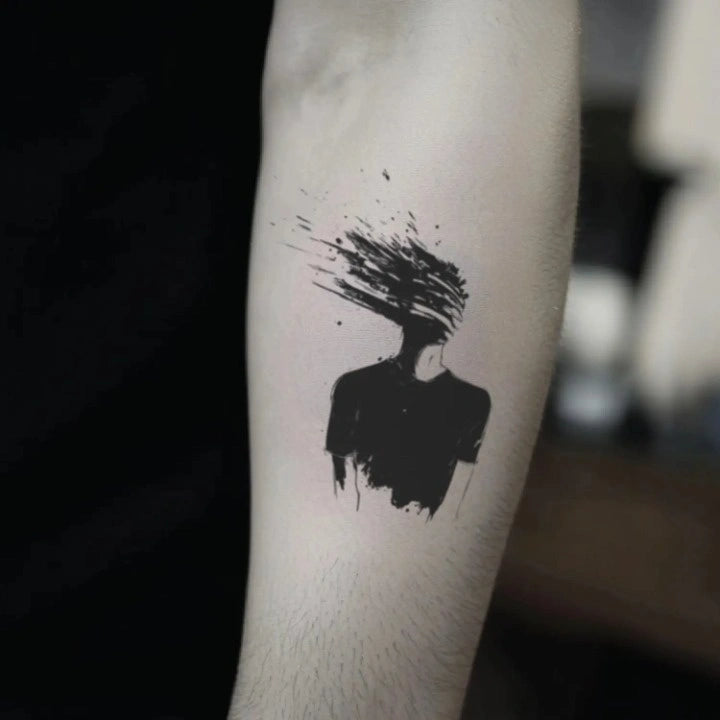 depression panic attack anxiety forearm temporary tattoo idea design