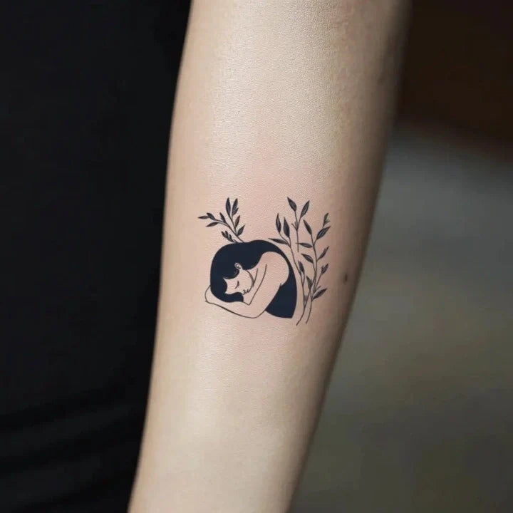 postpartum depression forearm temporary tattoo idea design
