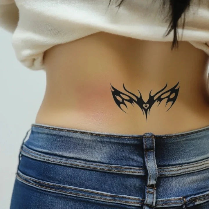 succubus lower back temporary tattoo idea design