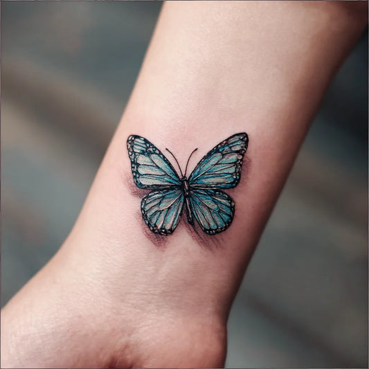 3D Butterfly Wrist Tattoo for Women